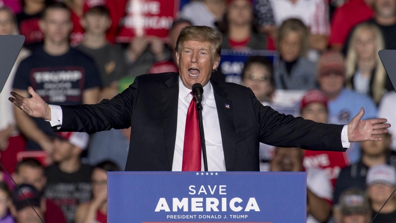 23/02/22. El expresidente de los Estados Unidos, Donald Trump, durante un discurso. Imagen de archivo.