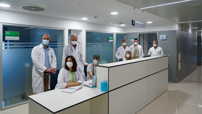 28/2/2022-Equipo de enfermería del antiguo Hospital Militar de Sevilla, actual Hospital de Emergencia Covid-19 que ha inaugurado tres nuevas plantas en servicio a 02 de febrero 2022. Sevilla (Andalucía)