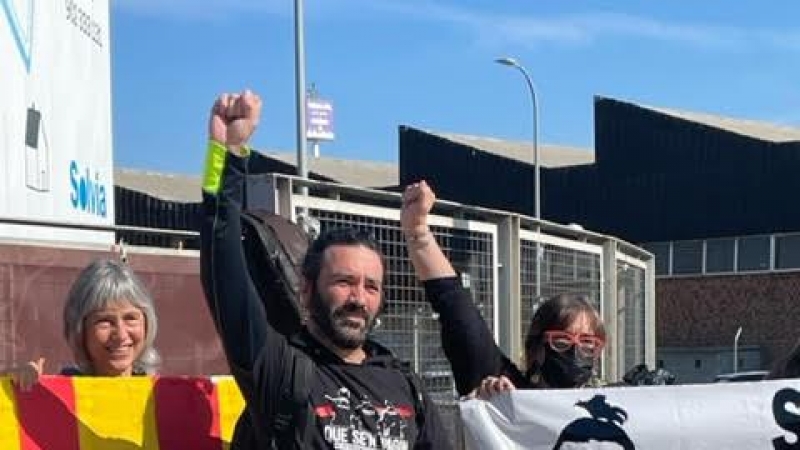 Albert Beiges, a la salida del juicio, en la Audiencia Nacional