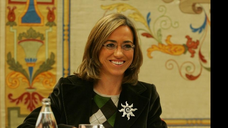 Carme Chacón compadeciendo en el Congreso de los diputados (Imagen de archivo).