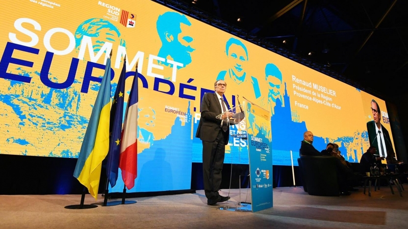 Presidente De La Región Francesa De Provenza-Alpes-Costa Azul Y Vicepresidente De Las Regiones De Francia, Renaud Muselier, Durante Su Internvención En La IX Cumbre Europea De Regiones Y Ciudades, Celebrada En Marsella (Francia). - JOHN THYS