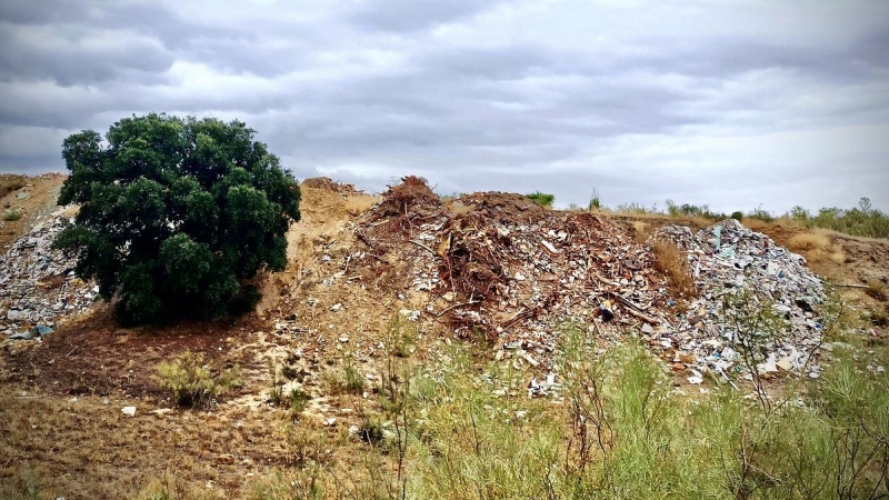 Los desechos se acumulan en un vertido ilegal en el Parque Regional de Guadarrama.