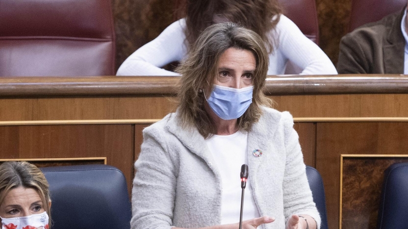 9/3/22-La vicepresidenta tercera y ministra para la Transición Ecológica y el Reto Demográfico, Teresa Ribera, interviene en una sesión plenaria, en el Congreso de los Diputados, a 9 de marzo de 2022, en Madrid.