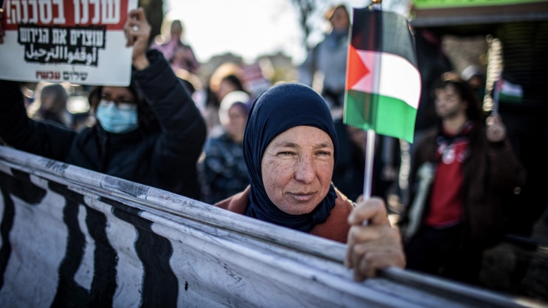 15/3/22-Protestas en Jerusalén, a 21 de enero de 2022.