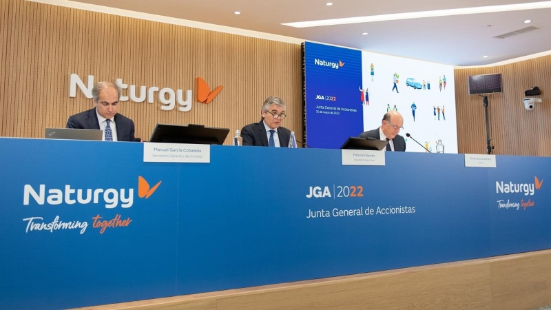 El presidente ejecutivo de Naturgy, Francisco Reynés, durante la junta de accionistas de la energética.