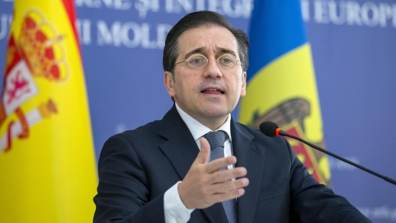El ministro de Asuntos Exteriores, José Manuel Albares, este miércoles en Chisinau.