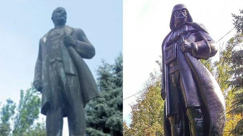 Estatua de darth Vader en Odesa