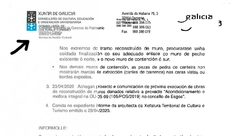 22/3/22 Hoja final del documento final de la autorización, don membretes duplicados (arriba a la izquierda) y dos firmas de personas distintas