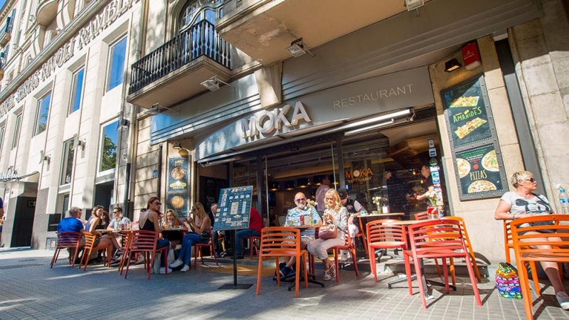 El cafè Moka, de La Rambla de Barcelona.