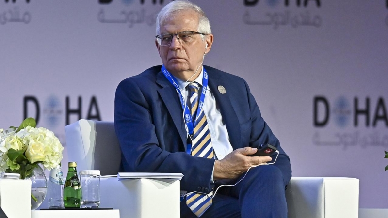 El Alto Representante de la Unión Europea para Asuntos Exteriores y Política de Seguridad, Josep Borrell, en el Foro de Doha, el 26 de marzo de 2022.