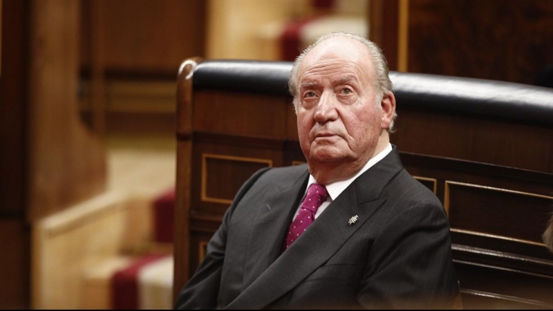 El rey emérito don Juan Carlos I en el Congreso de los Diputados, en el acto conmemorativo del 40º aniversario de la Constitución de 1978. E.P./Eduardo Parra