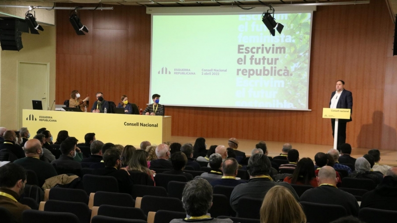 Una panoràmica del Consell Nacional d'ERC durant la intervenció de Junqueras.