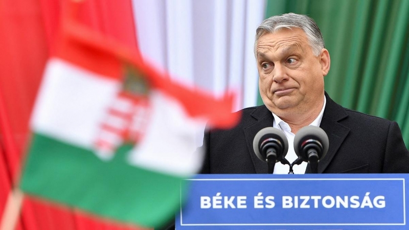 El primer ministro de Hungría, Viktor Orbán, en rueda de prensa.