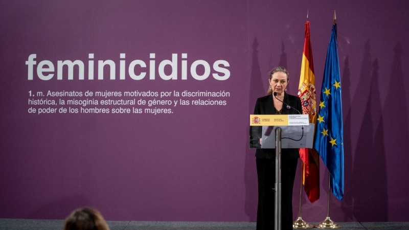 La delegada del Gobierno Contra la Violencia de Género, Victoria Rosell, ofrece una rueda de prensa en el Ministerio de Igualdad, a 13 de enero de 2021, en Madrid.