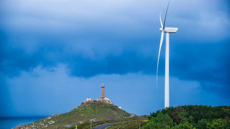 Parque Eólico Cabo Vilano en Camariñas (A Coruña).