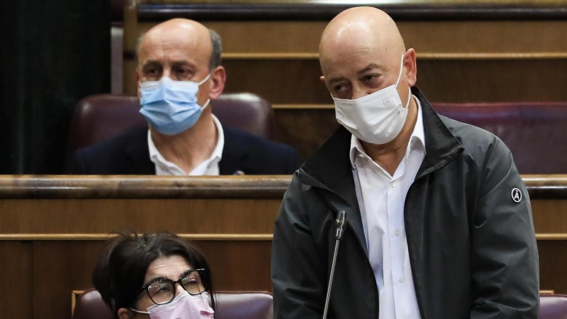 El diputado del PSOE, Odón Elorza, durante el Pleno del Congreso celebrado el pasado día 7 de abril.