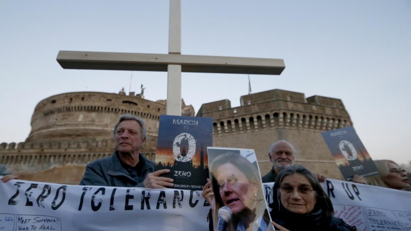 Una protesta contra los abusos sexuales en la Iglesia, en una imagen de archivo