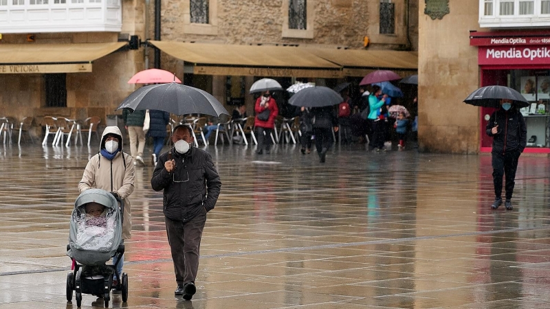 Lluvia en Vitoria, imagen de Archivo.