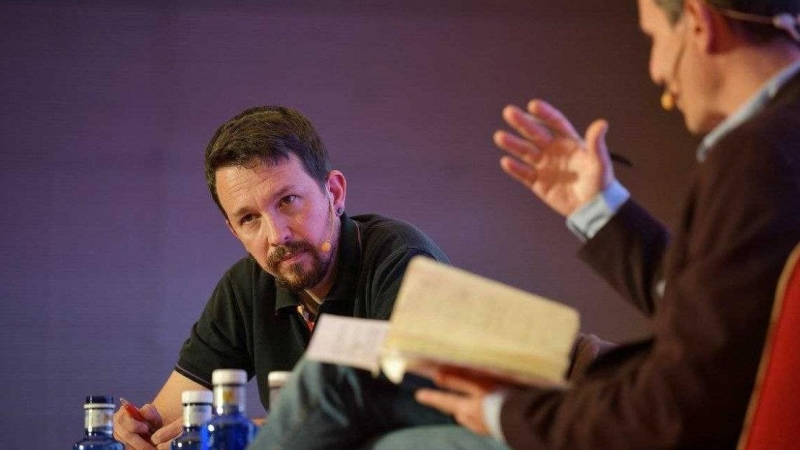 Pablo Iglesias, durante la presentación del libro 'Verdades a la cara'