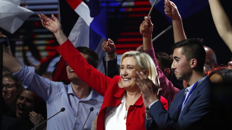 20/04/2022. La candidata a la presidencia, Marine Le Pen durante su campaña electoral en Avignon, a 14 de abril de 2022.