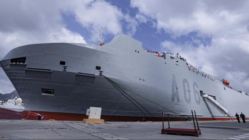 Vista del buque de la Armada española 'Ysabel'.