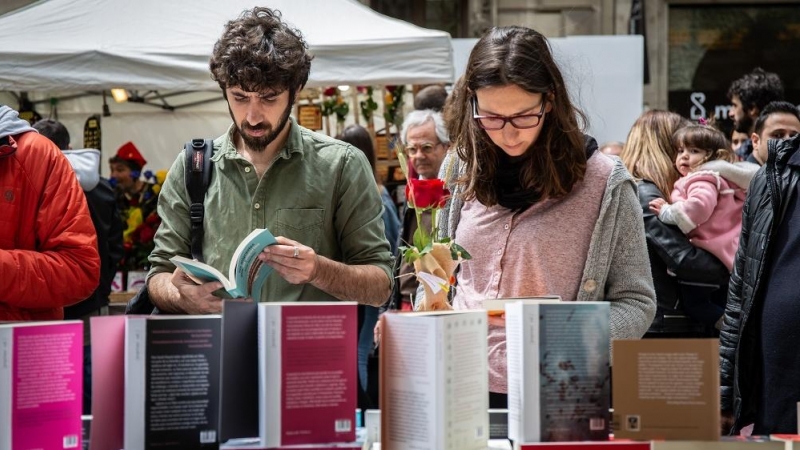 22/04/2022. Día de Sant Jordi en Barcelona, a 23 de abril del 2019.