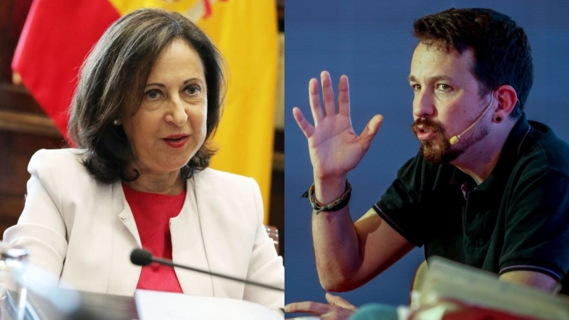 Imagen combinada de Margarita Robles y Pablo Iglesias.