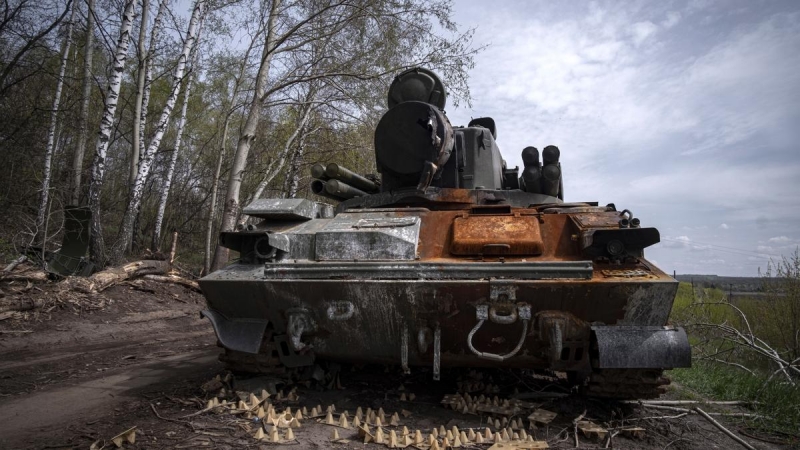 Tanque ruso destruido