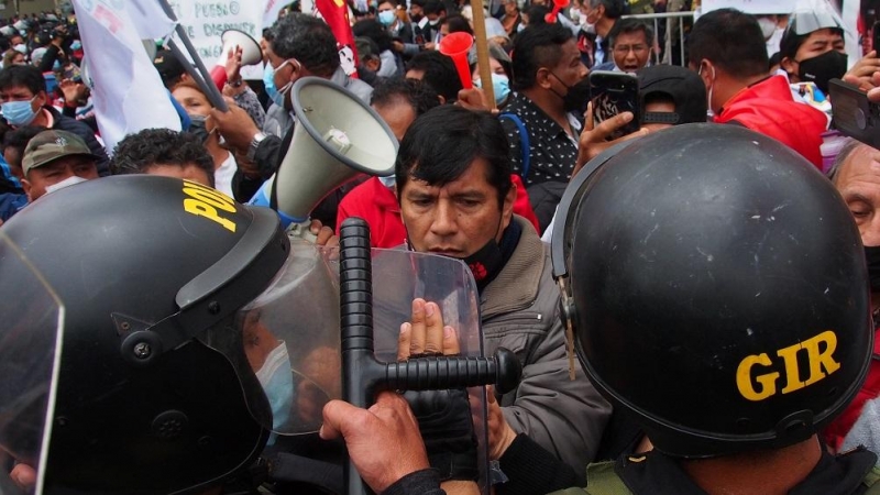 27/04/2022. Protestas en la ciudad de Lima, Perú, a 25 octubre de 2021.