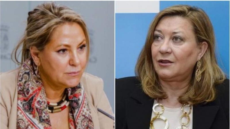 28/04/2022-La ex vicepresidenta de Castilla y León, Rosa Valdeón, junto a la ex consejera de Economía, Pilar del Olmo.