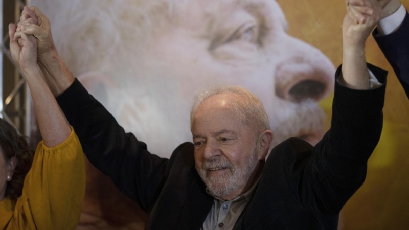 El expresidente y precandidato a las próximas elecciones a realizarse en octubre de 2022 Luiz Inacio Lula da Silva, del Partido de los Trabajadores.