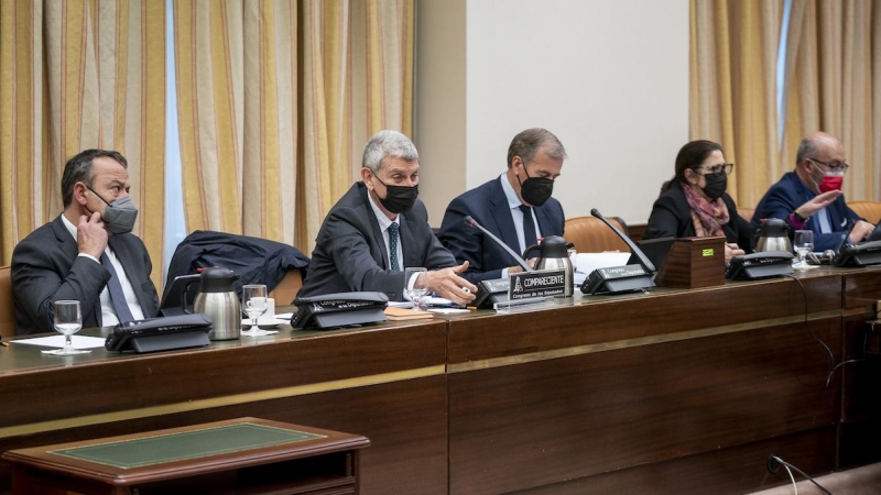 El presidente de la Corporación RTVE, José Manuel Pérez Tornero, comparece en la Comisión Mixta de Control Parlamentario de la Corporación RTVE, en el Congreso de los Diputados, a 24 de marzo de 2022, en Madrid.