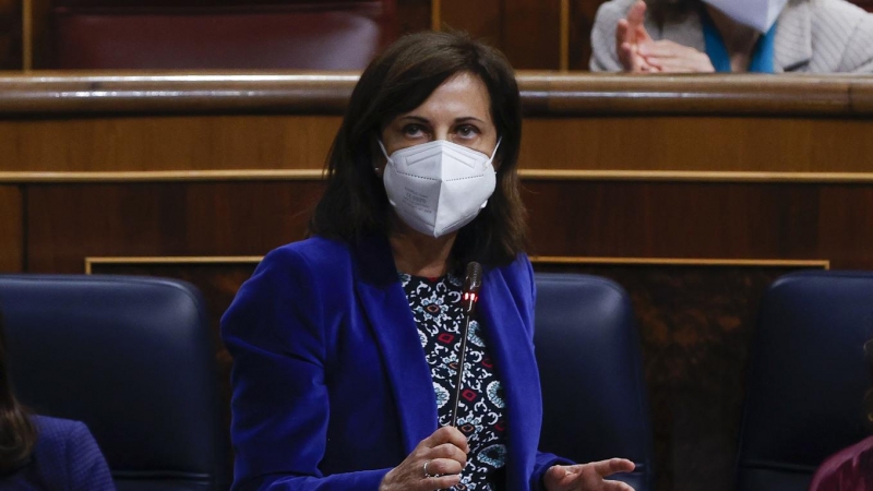 La ministra de Defensa, Margarita Robles durante el Pleno del Congreso celebrado el pasado miércoles.