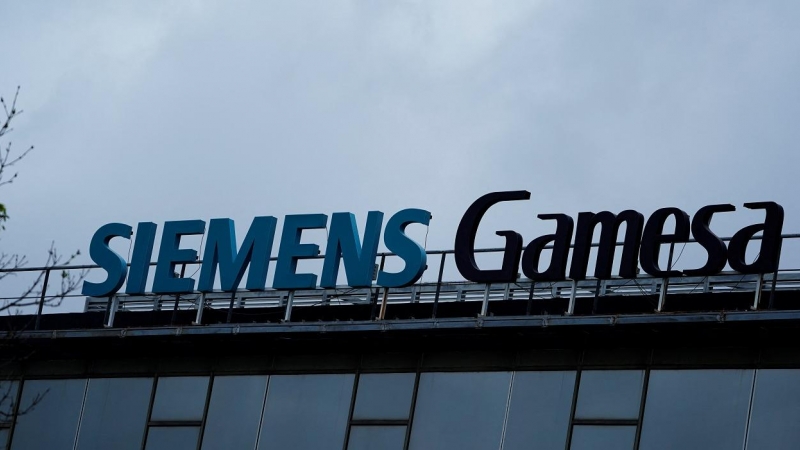 El logo de Siemens Gamesa en su sede en Zamudio (Vizcaya). REUTERS/Vincent West
