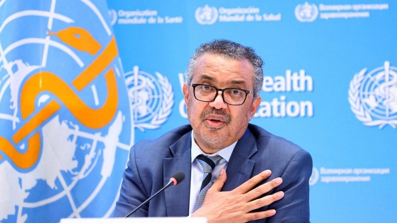 10/05/2022. El Director General de la Organización Mundial de la Salud, Tedros Adhanom Ghebreyesus, durante una conferencia en Ginebra, Suiza, a 20 de diciembre de 2021.