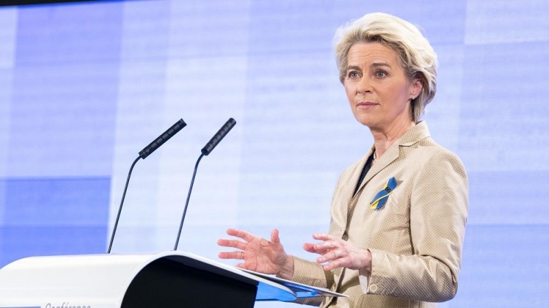 11/05/2022. La presidenta de la Comisión Europea, Úrsula Von der Layen, durante el acto 'El Futuro de Europa' celebrado en Estrasburgo, a 9 de mayo de 2022.