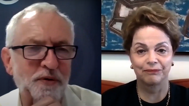 Jeremy Corbyn entrevista a Dilma Rousseff en la Cumbre del fin del mundo