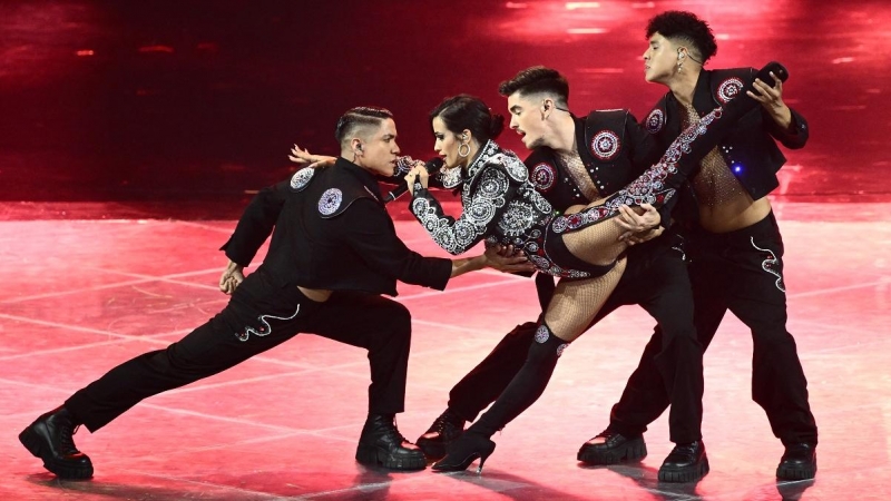 14/05/2022 La cantante Chanel, durante su actuación en la final de Eurovisión celebrada en Turín (Italia)