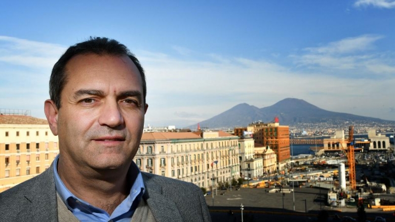 Luigi de Magistris en Nápoles en 2019, cuando era alcalde de la ciudad