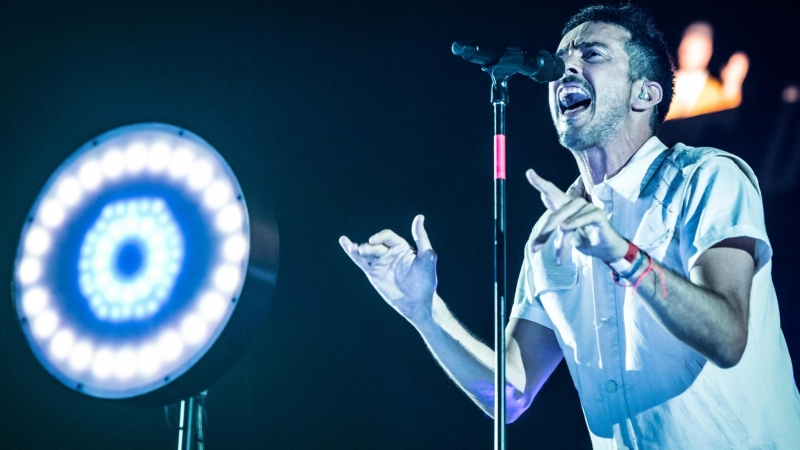 Pucho, el cantant de Vetusta Morla al Palau Sant Jordi.