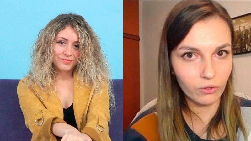 A la izquierda, la demandante, María Rubio, y a la derecha, la 'youtuber' Naya.