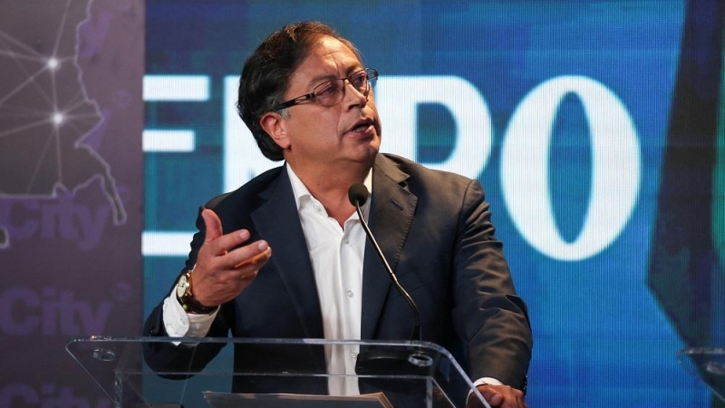 24/05/2022. El candidato a la presidencia de Colombia, Gustavo Petro, durante el debate electoral, en Bogotá, a 23 de mayo de 2022.