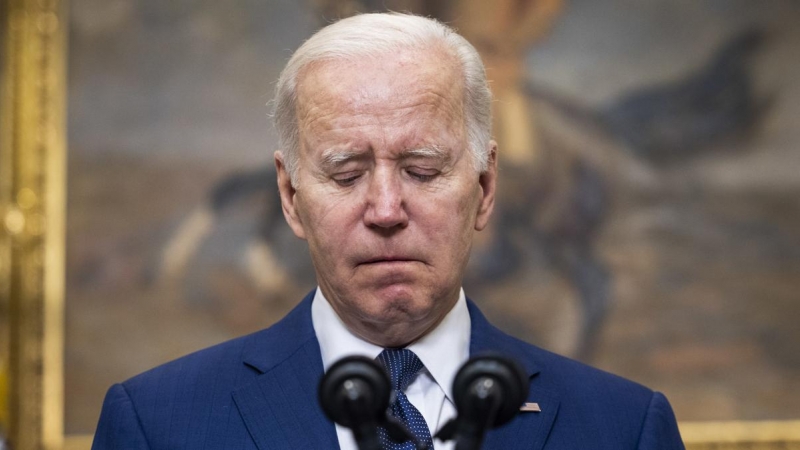 El presidente estadounidense, Joe Biden, habla a la nación sobre el tiroteo masivo en Uvalde, Texas, en el Roosevelt Room de Washington, DC, EE.UU., 24 de mayo de 2022