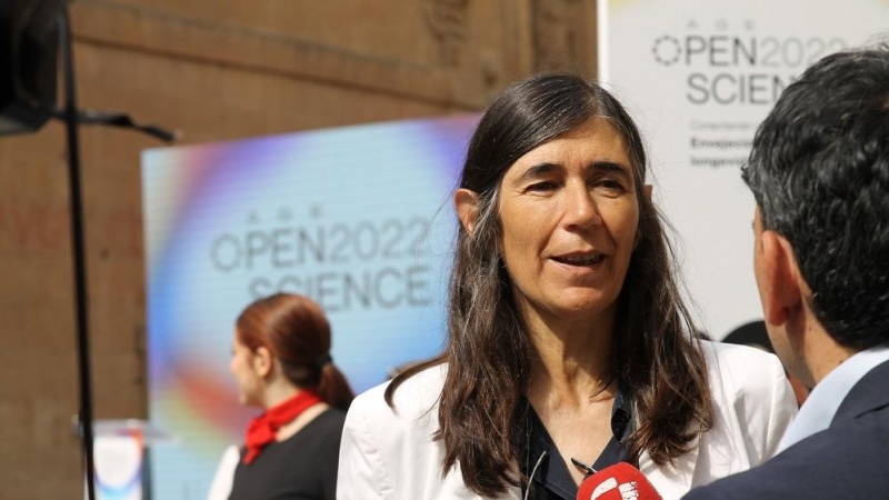María Blasco durante el Age Open Science de Salamanca.