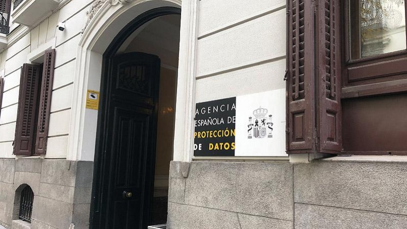 Fachada de la sede de la Agencia Española de Protección de datos en Madrid.