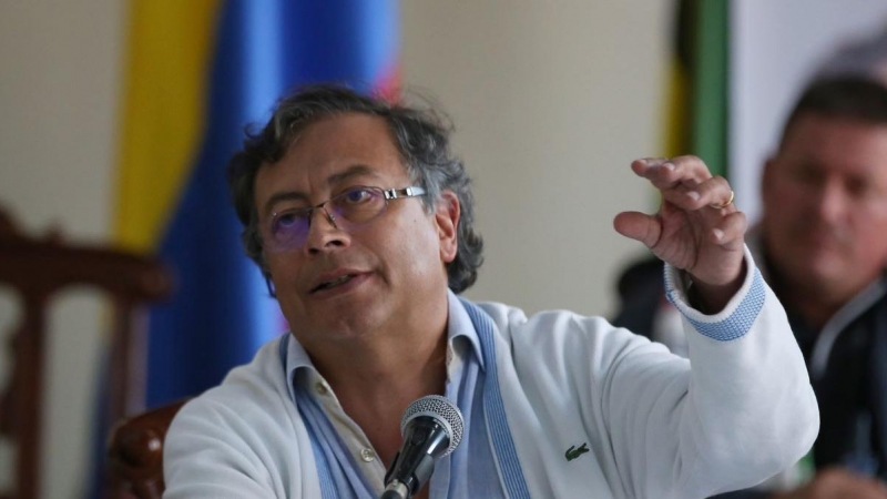 El candidato izquierdista Gustavo Petro participa en una reunión el pasado 4 de mayo de 2022 en Bogotá.