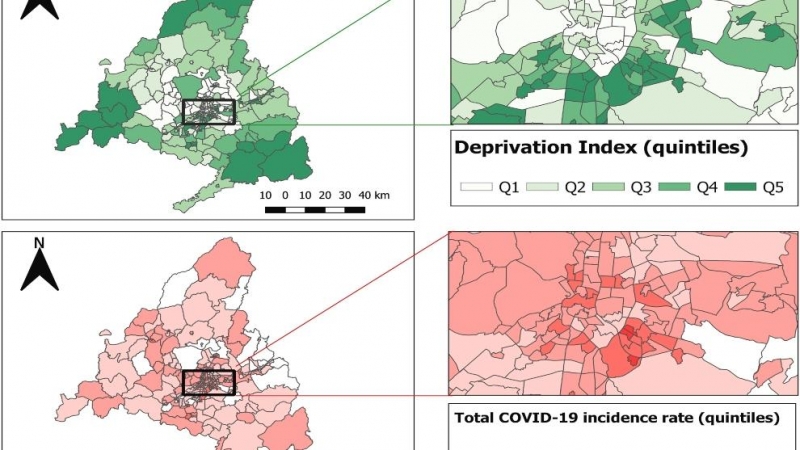 Mapa de la investigación realizada y publicada en Health & Place.