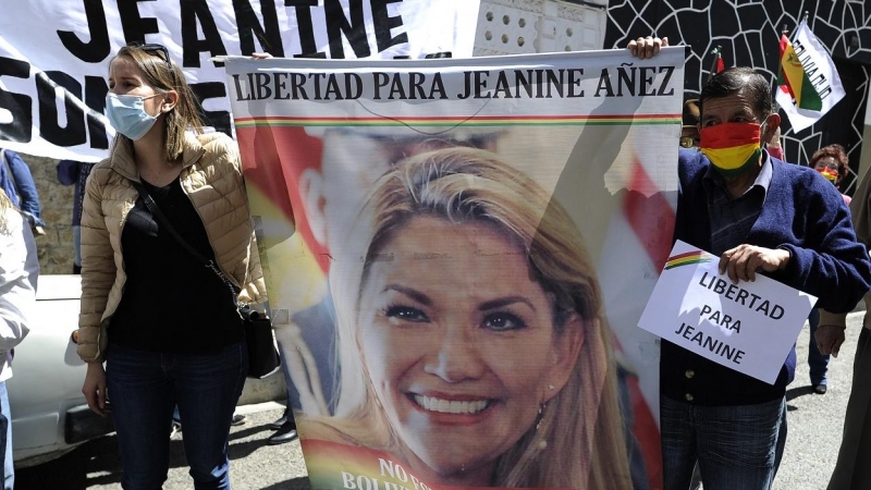 Manifestación por la libertad de Jeanine Áñez, a 6 de junio de 2022.