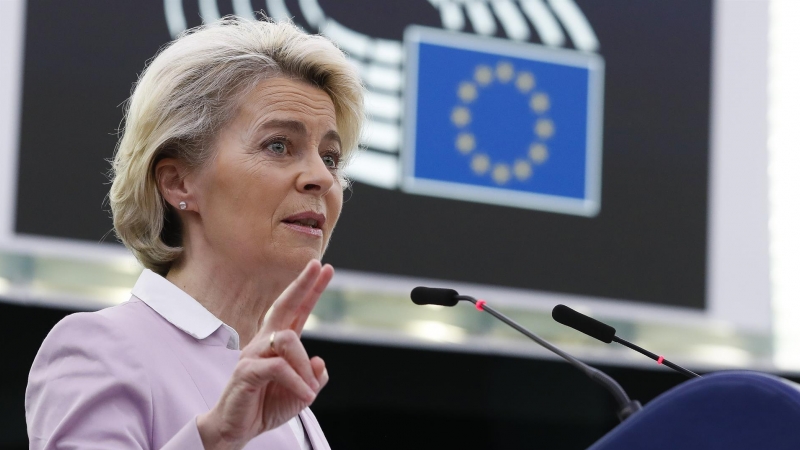 08/06/2022. La presidenta de la Comisión Europea, Ursula Von der Leyen, durante una intervención del Consejo Europeo, a 30 de mayo de 2022.