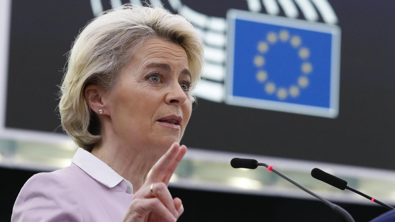 08/06/2022. La presidenta de la Comisión Europea, Ursula Von der Leyen, durante una intervención del Consejo Europeo, a 30 de mayo de 2022.